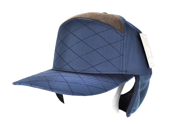 QUILT- 7PANEL POLYGON QUILT HIGH FRAME EARFLAP - NAVY